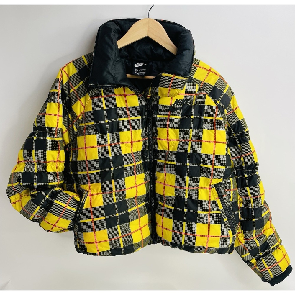 Nike puffer down jacket y2k checked drill vintage tech boxy women  Size XS